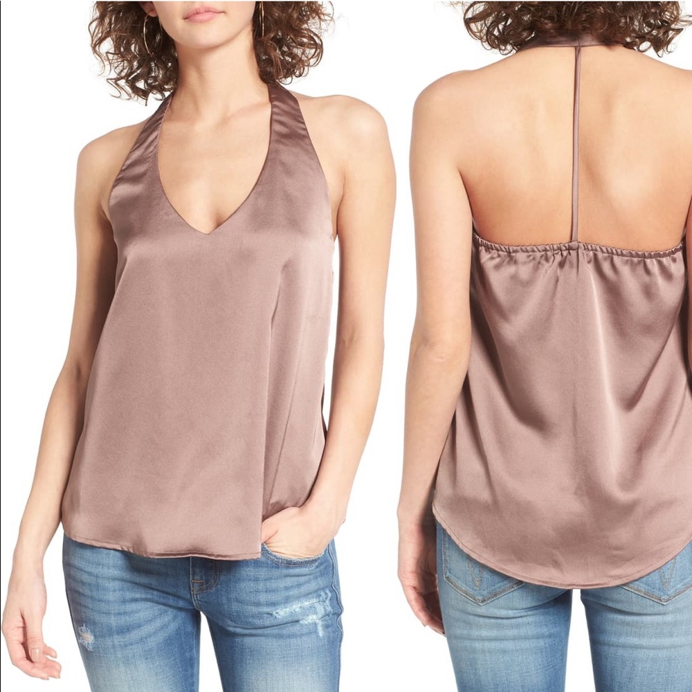 Socialite satin halter top size small